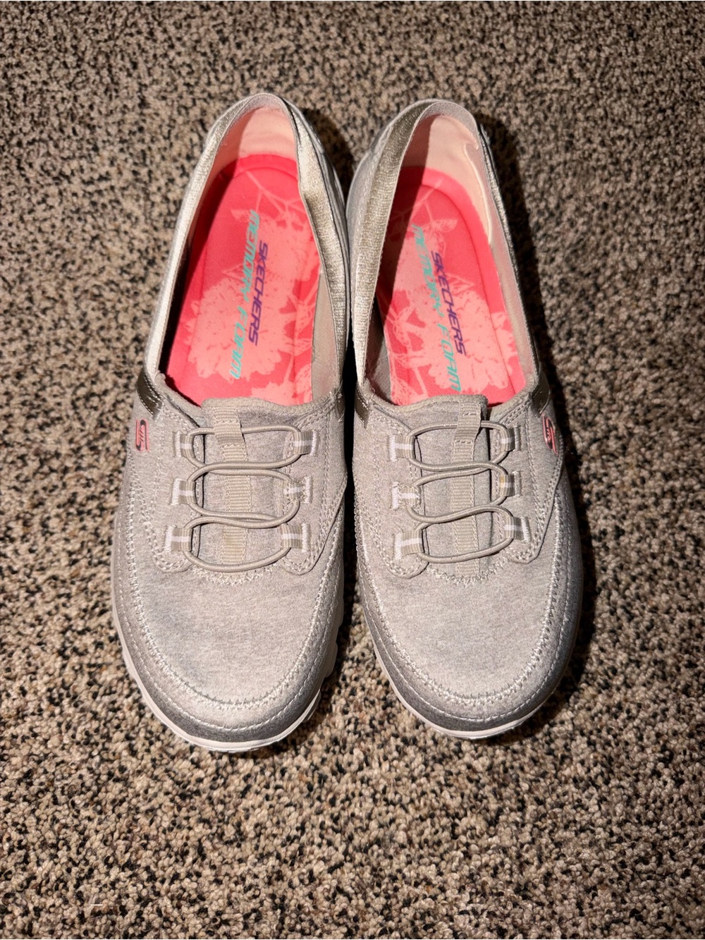 Skechers Light Gray Slip-On Moccasin